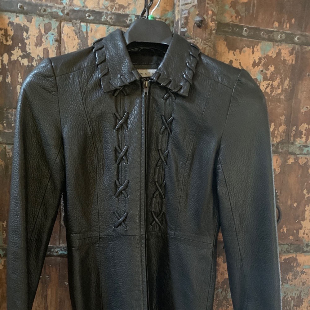 Wayne Rogers Leather Jacket